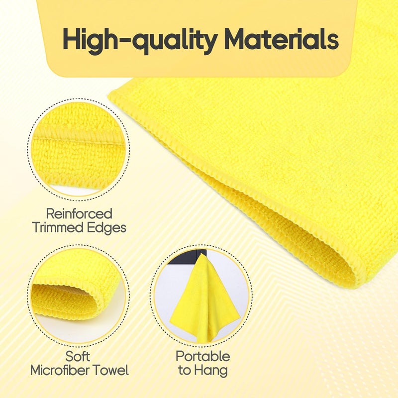 Anglekai 2PCS Clay Towel Auto Detailing, Clay Bar Towel Cloth Auto Detailing for Car (12 x 12 in) (Yellow) - Image 3